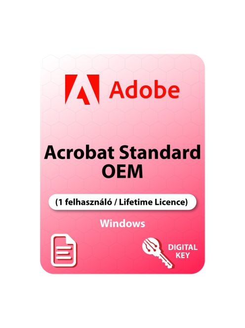 Adobe Acrobat Standard 2020 OEM (1 felhasználó / Lifetime Licence) WIN