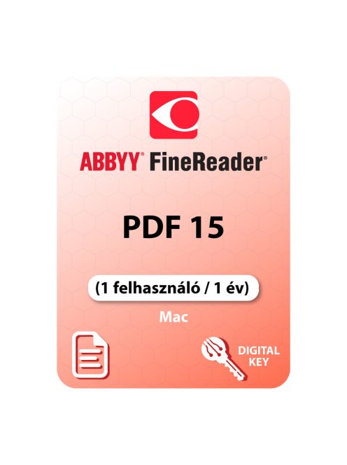 ABBYY FineReader PDF 15 for MAC (1 felhasználó / 1 év) 