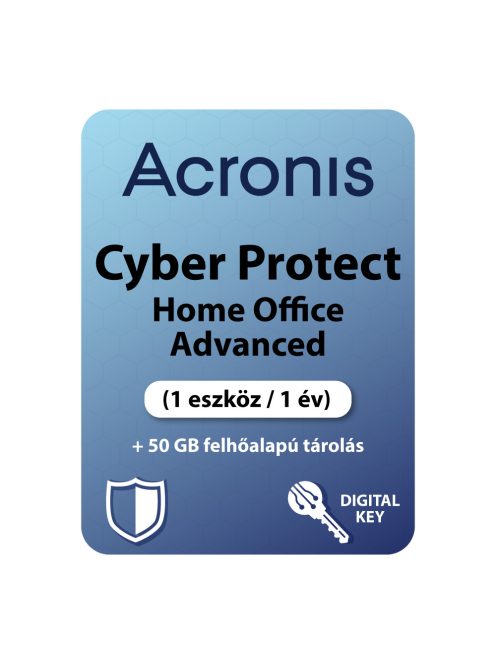 Acronis Cyber Protect Home Office Advanced (1 eszköz / 1 év) + 50 GB Felhőalapú tárolás