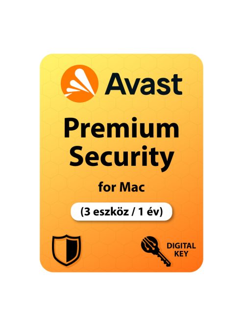 Avast Premium Security for MAC (3 eszköz / 1 év)