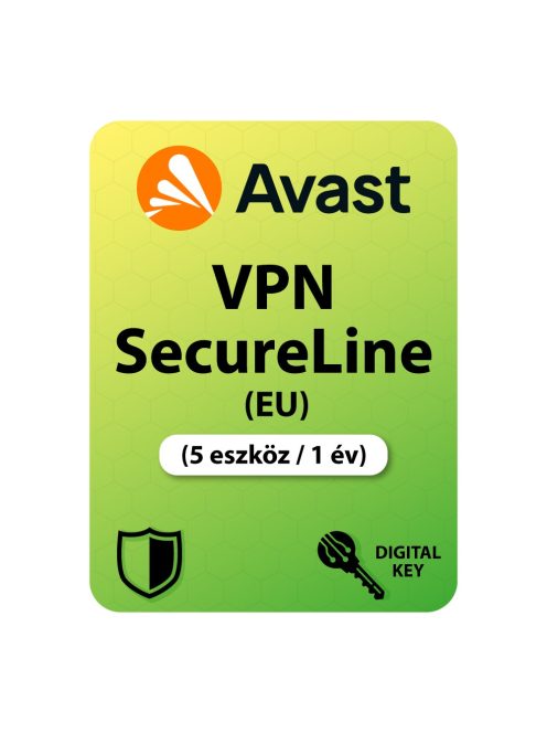 Avast SecureLine VPN (EU) (5 eszköz / 1 év)