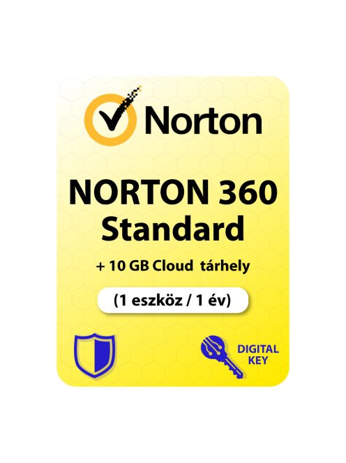 Norton 360 Standard + 10 GB Cloud tárhely (1 eszköz / 1év) (Előfizetés)