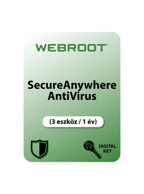 Webroot SecureAnywhere AntiVirus (EU) (3 eszköz / 1 év)