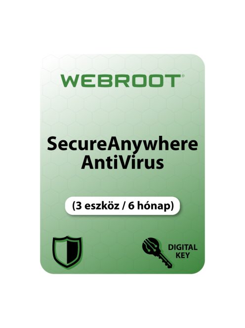 Webroot SecureAnywhere AntiVirus (3 eszköz / 6 hónap)